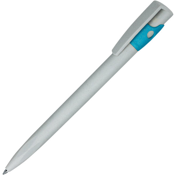 KIKI ECOLINE, ручка шариковая, серый/голубой, экопластик - купить оптом