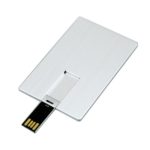 USB 2.0- флешка на 8 Гб в виде металлической карты, с раскладным чипом, фото 2