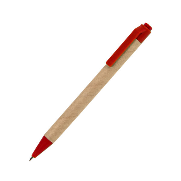GREEN TOUCH, ручка шариковая, красный, картон/пластик - купить оптом