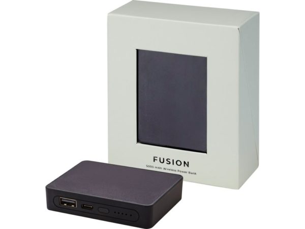 Беспроводной внешний аккумулятор «Fusion», 5000 mAh - купить оптом
