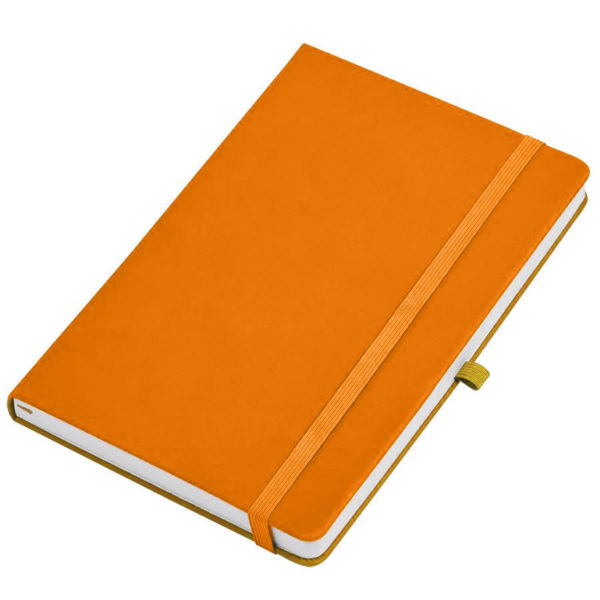 Набор подарочный SOFT-STYLE: бизнес-блокнот, ручка, кружка, коробка, стружка, оранжевый - купить оптом