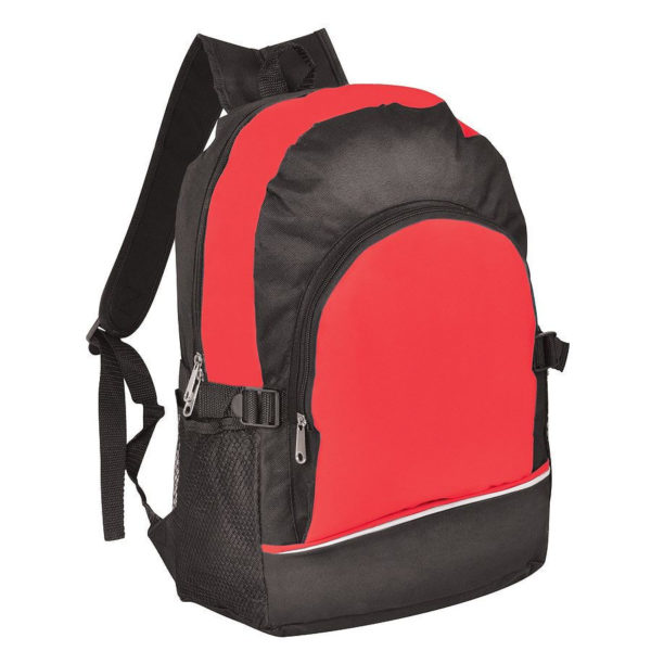 Рюкзак. красный с чёрным, 30х42х13, Полиэстер 600D+1680D, шелкография - купить оптом