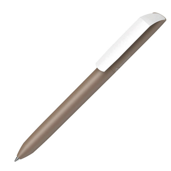 Ручка шариковая FLOW PURE RE, коричневый, переработанный пластик - купить оптом