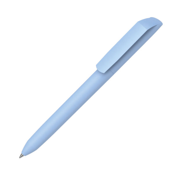 Ручка шариковая FLOW PURE, покрытие soft touch, светло-голубой, пластик - купить оптом