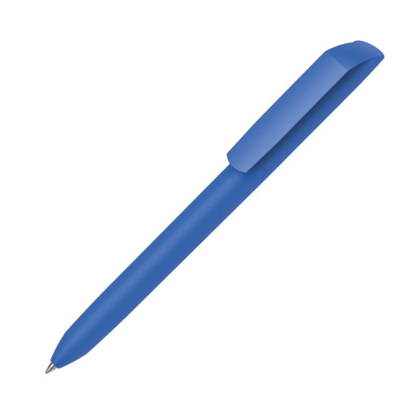 Ручка шариковая FLOW PURE, покрытие soft touch, лазурный, пластик - купить оптом