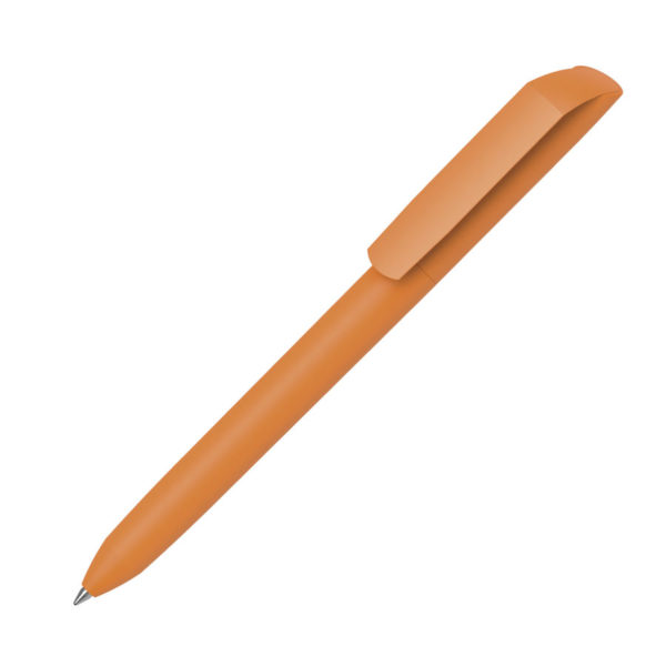 Ручка шариковая FLOW PURE, покрытие soft touch, оранжевый, пластик - купить оптом