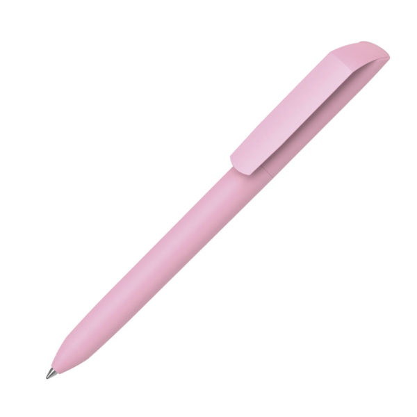 Ручка шариковая FLOW PURE, покрытие soft touch, светло-розовый, пластик - купить оптом