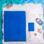 Набор подарочный FINELINE: кружка, блокнот, ручка, коробка, стружка, белый с синим - купить оптом