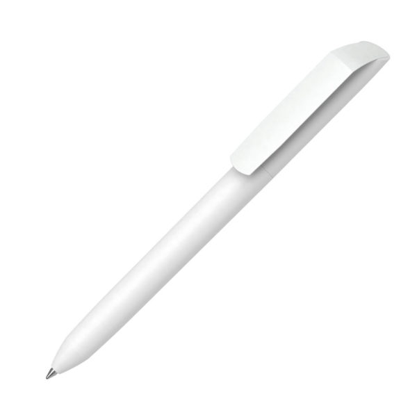 Ручка шариковая FLOW PURE, покрытие soft touch, белый, пластик - купить оптом