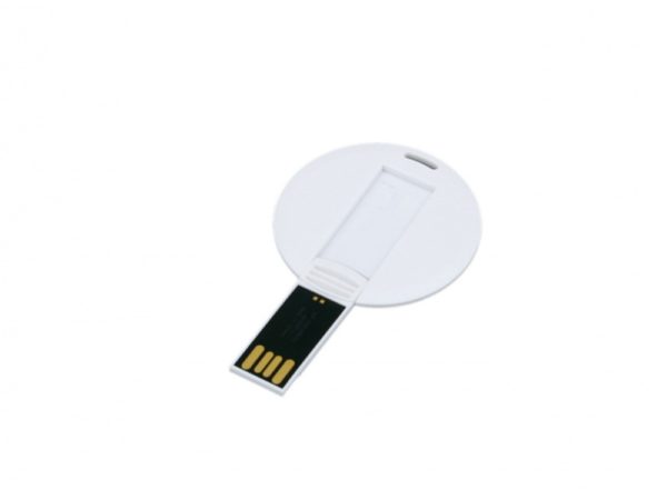 USB 2.0- флешка на 8 Гб в виде пластиковой карточки круглой формы - купить оптом