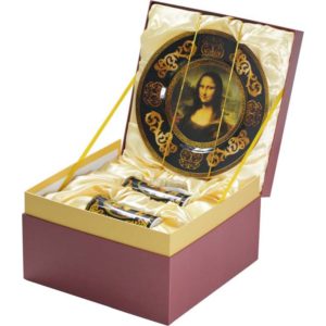 Подарочный набор «Мона Лиза»: блюдо для сладостей, две кружки - купить оптом