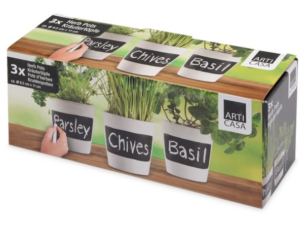 Набор горшочков для растений «Chalk pots» - купить оптом