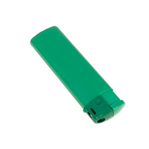 Зажигалка пьезо ISKRA, зеленая, 8,24х2,52х1,17 см, пластик/тампопечать - купить оптом
