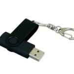 USB 2.0- флешка промо на 16 Гб с поворотным механизмом и однотонным металлическим клипом, фото 2