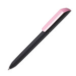 Ручка шариковая FLOW PURE, покрытие soft touch, черный, розовый, пластик - купить оптом