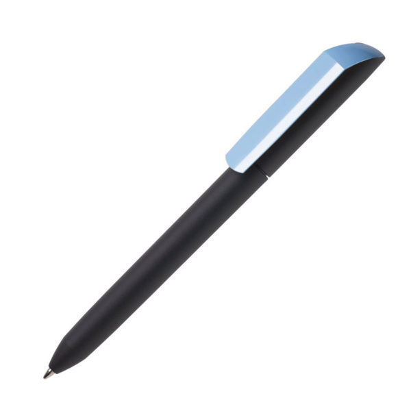 Ручка шариковая FLOW PURE, покрытие soft touch, светло-голубой, пластик - купить оптом