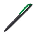 Ручка шариковая FLOW PURE, покрытие soft touch, зеленое яблоко, пластик - купить оптом