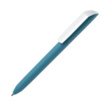 Ручка шариковая FLOW PURE, покрытие soft touch, белый клип, морская волна, пластик
