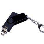 USB 2.0/micro USB/Type-С- флешка на 64 Гб 3-в-1 с поворотным механизмом, фото 3