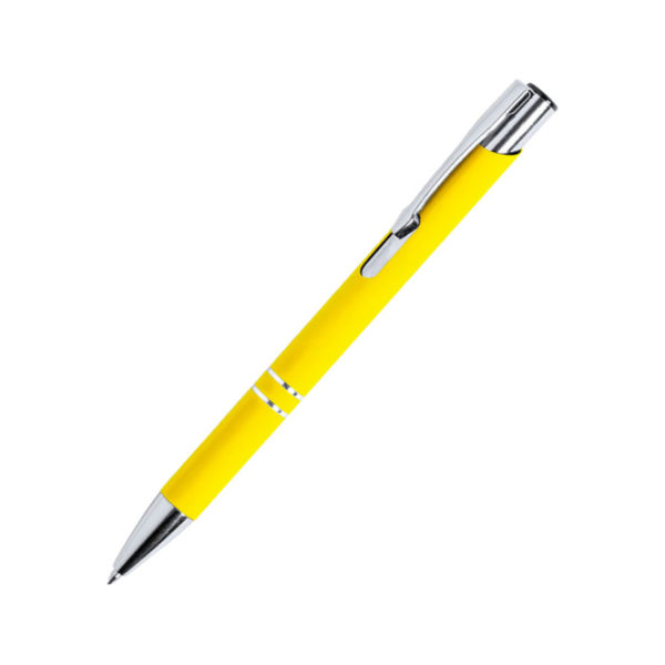 ZROMEN, ручка шариковая, желтый, металл, софт-покрытие - купить оптом
