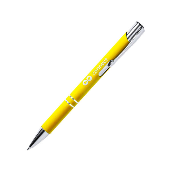 ZROMEN, ручка шариковая, желтый, металл, софт-покрытие - купить оптом