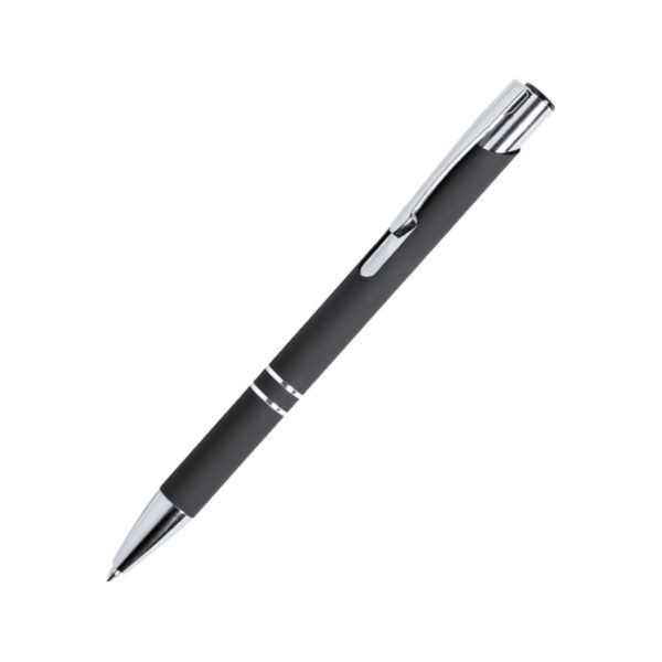ZROMEN, ручка шариковая, черный, металл, софт-покрытие - купить оптом