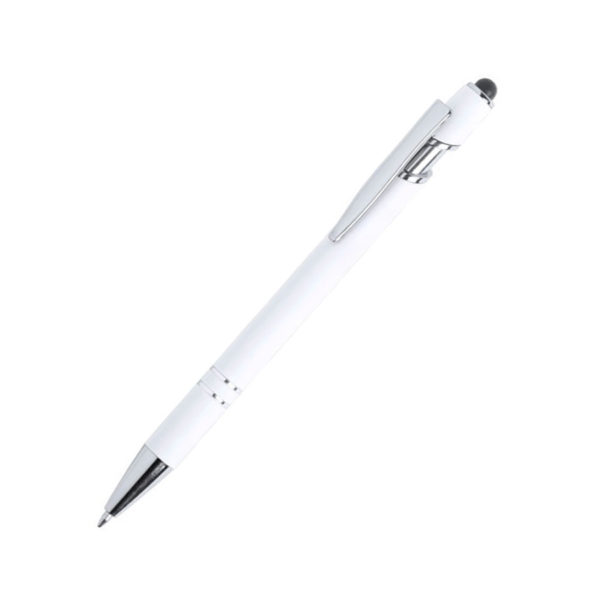 LEKOR, ручка шариковая со стилусом, белый, металл - купить оптом