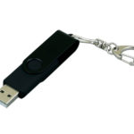 USB 3.0- флешка промо на 32 Гб с поворотным механизмом и однотонным металлическим клипом, фото 2