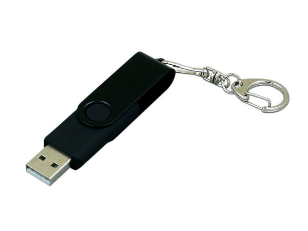 USB 3.0- флешка промо на 32 Гб с поворотным механизмом и однотонным металлическим клипом - купить оптом
