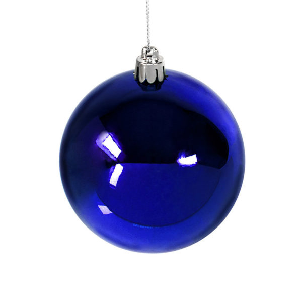 Шар новогодний Gloss, диаметр 8 см., пластик, синий - купить оптом