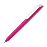 Ручка шариковая FLOW PURE, покрытие soft touch, белый клип, светло-розовый, пластик - купить оптом