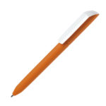Ручка шариковая FLOW PURE, покрытие soft touch, белый клип, розовый, пластик - купить оптом