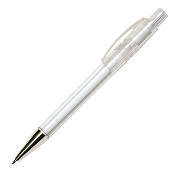 Ручка шариковая NEXT, прозрачный белый, пластик - купить оптом