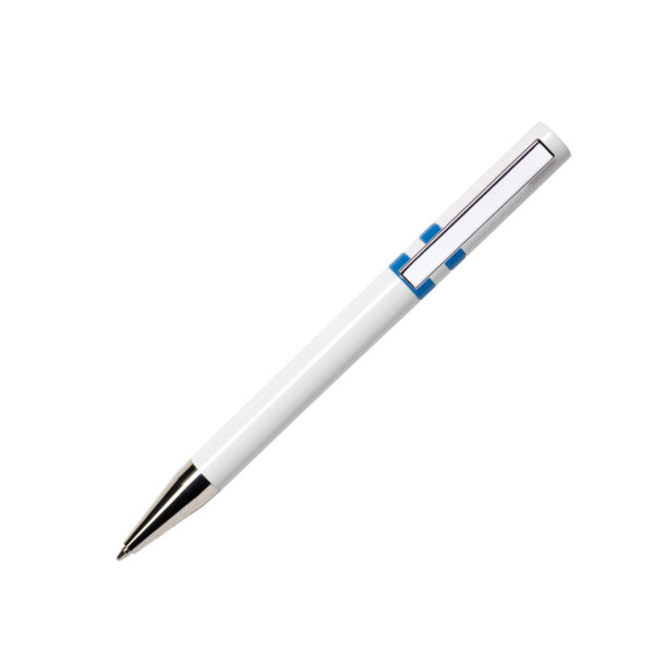 Ручка шариковая ETHIC, лазурный, пластик, металл - купить оптом