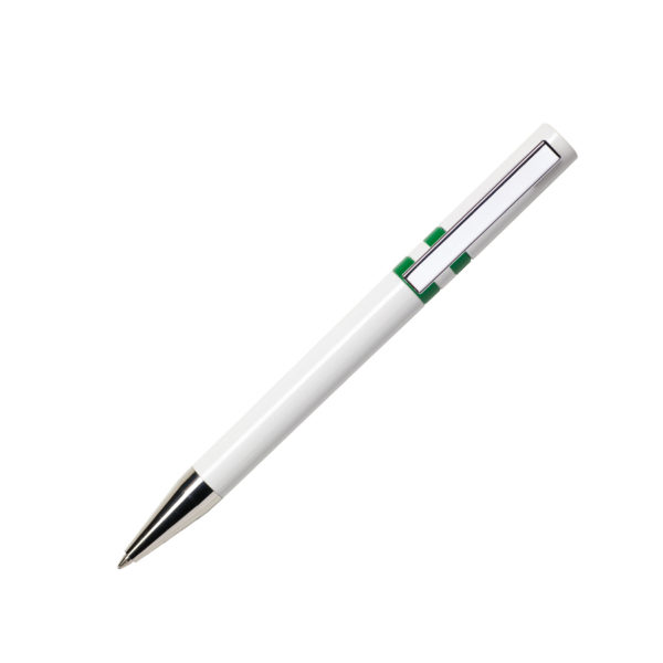 Ручка шариковая ETHIC, зеленый, пластик, металл - купить оптом