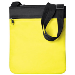 Промо сумка на плечо "Simple", желтый, 23х28 см, полиэстер, шелкография - купить оптом