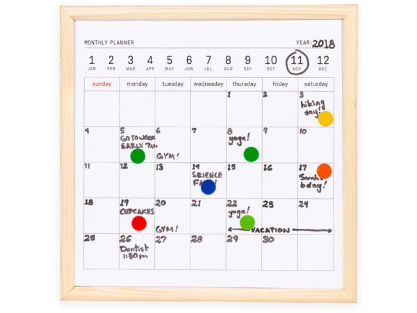 Календарь для заметок с маркером «Whiteboard calendar» - купить оптом