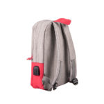 Рюкзак "Beam mini", серый/красный, 38х26х8 см, ткань верха: 100% полиамид, под-ка: 100% полиэстер, фото 2