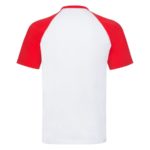 Футболка "Short Sleeve Baseball T", белый с красным_M, 100% х/б, 160 г/м2, фото 1