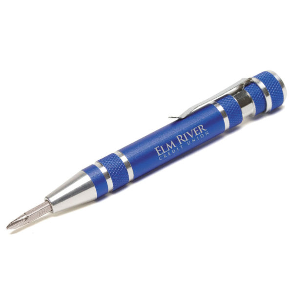 Набор из 8 отверток  "MULTIPEN" ,  синий, 11х1,5 см, металл - купить оптом