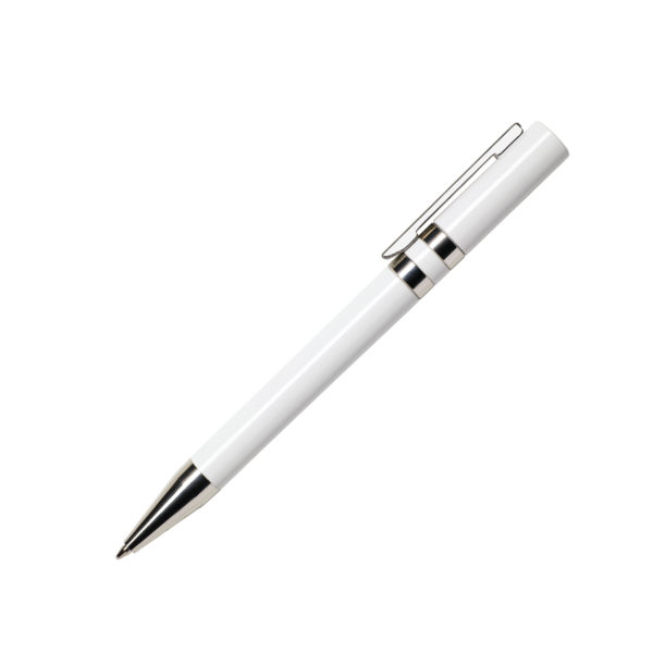 Ручка шариковая ETHIC CHROME, белый, пластик, металл - купить оптом