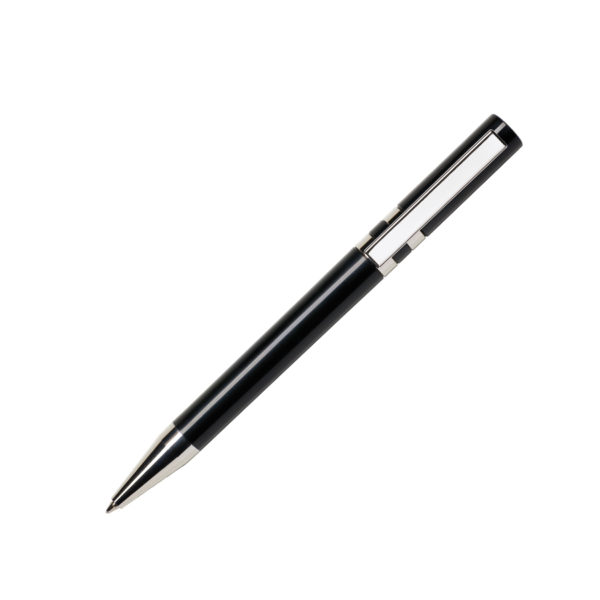 Ручка шариковая ETHIC CHROME, черный, пластик, металл - купить оптом