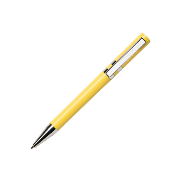 Ручка шариковая ETHIC CHROME, желтый, пластик, металл - купить оптом