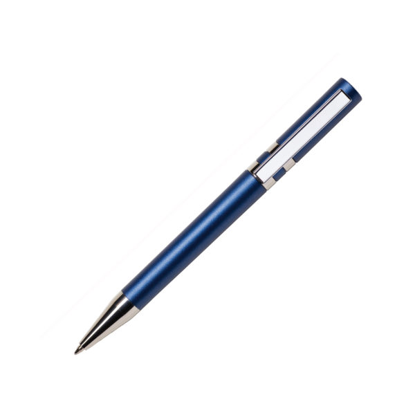 Ручка шариковая ETHIC, металлизированное покрытие, синий, пластик, металл - купить оптом