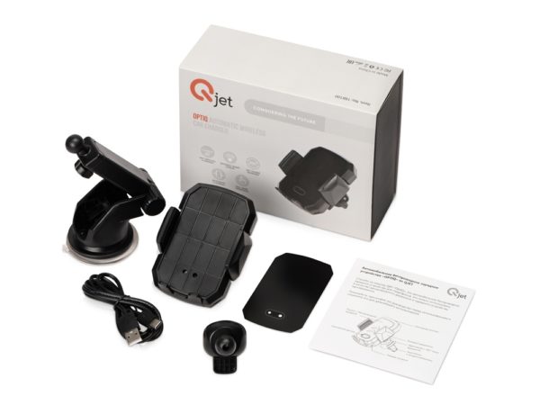 Автомобильное беспроводное зарядное устройство с датчиком движения "OptIQ", 10 Вт - купить оптом