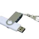 USB 2.0- флешка на 16 Гб с поворотным механизмом и дополнительным разъемом Micro USB, фото 2