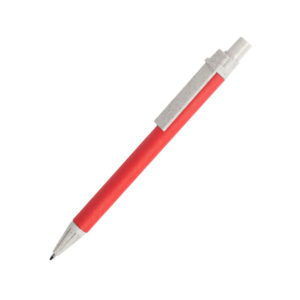 SALCEN, ручка шариковая, красный, рециклированный картон, пластик с пшеничным волокном - купить оптом