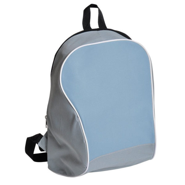Промо-рюкзак "Fun", серый с голубым, 30х38х14 см, полиэстер, шелкография - купить оптом
