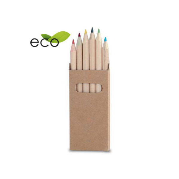 Набор цветных карандашей GIRLS (6шт.), 4,5 x 9 x 0,8 см, дерево, картон - купить оптом