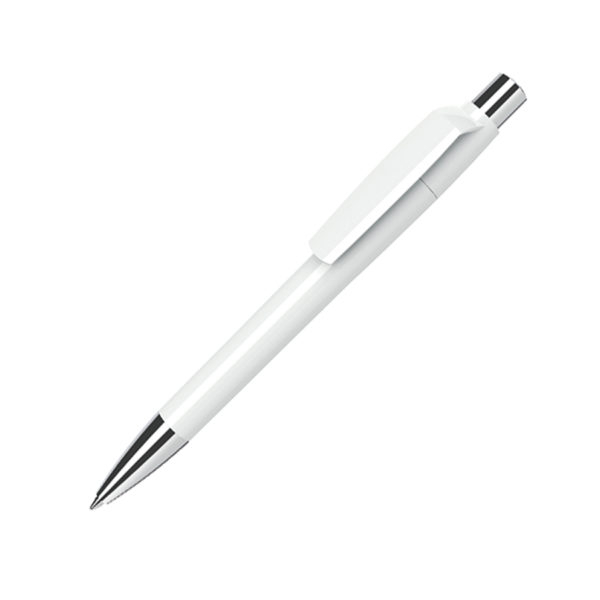 Ручка шариковая MOOD, белый, пластик, металл - купить оптом